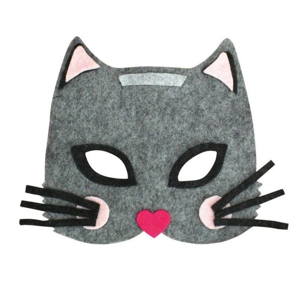 MégaCréa DIY - Barnmask i filt katt 20,5 x 14,5 cm