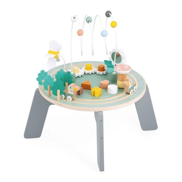 Sweet Cocoon Wooden Aktivitetsbord - 9 aktiviteter för barn - Early Learning Toy - FSC Wood - Trädgårdstema - Från 12 månader