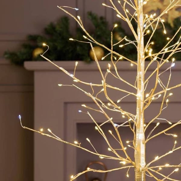 Lysende træ Gren LIND Champagne H120cm 330 Micro-LED Blink Lotti