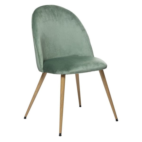 Set med 2 Atmosphera "Slano" sammetsstolar - Celadon