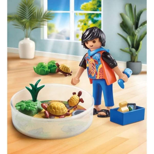 PLAYMOBIL 71748 Dreng med skildpaddefamilie i et terrarium, Mit Liv, 20 dele, Fra 4 år