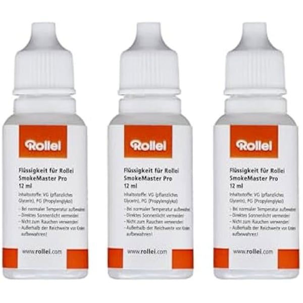 Röklösning - ROLLEI - SmokeMaster/Pro - Pack om 3 - Hög Kvalitet - Icke Giftig