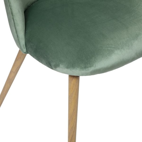 Set med 2 Atmosphera "Slano" sammetsstolar - Celadon