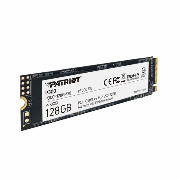 M.2 SSD - Patriot Memory - P300 - 128GB - PCIe Gen 3 x4 - NVMe 1.3