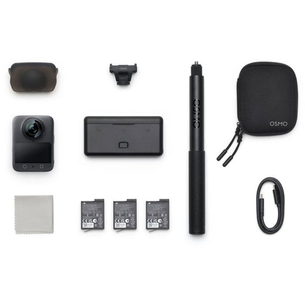 Kamera 360° - DJI - Osmo 360 Paket Äventyr - 8K native - Sensor 1” - Inkluderade tillbehör