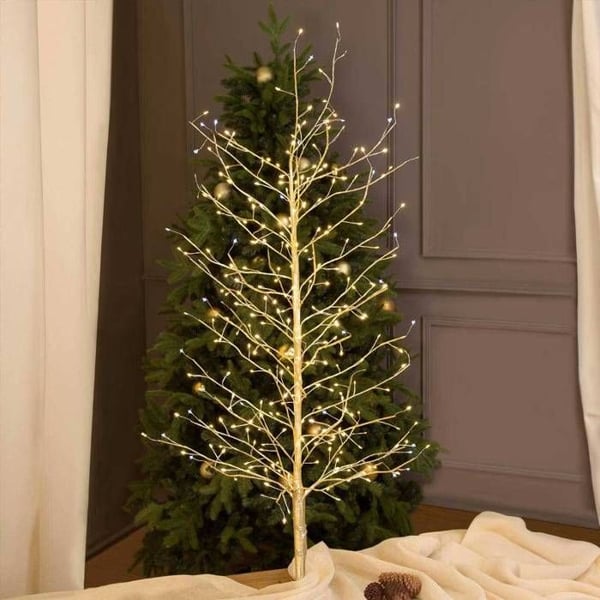 Lysende træ Gren LIND Champagne H120cm 330 Micro-LED Blink Lotti