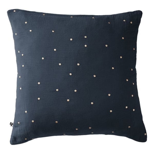 Kuddöverdrag Guldprickar Dekor "Gaïa Chic" 60 x 60 cm & 50 x 70 cm "Bomullsgaze" - Gaïa Chic Midnatt - 60 x 60 cm
