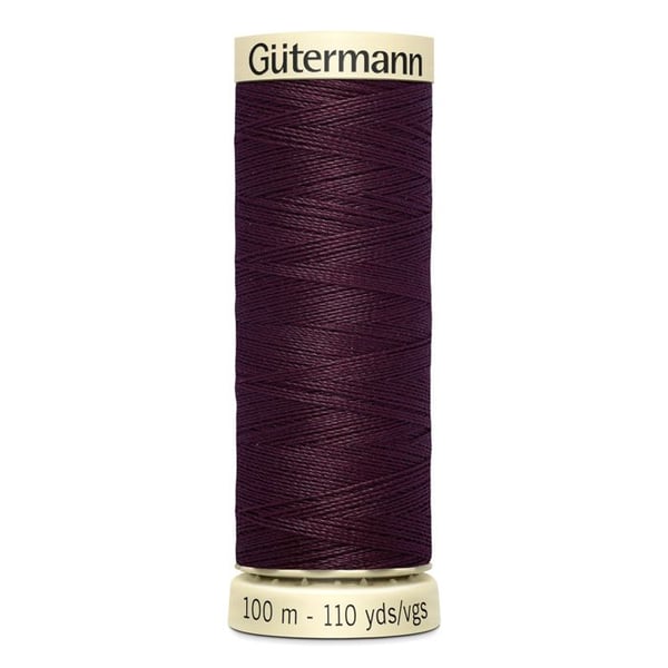 Paket med 5 spolar 100m Tråd 100% polyester Gutermann Ref 788988 - Att 130 - granat