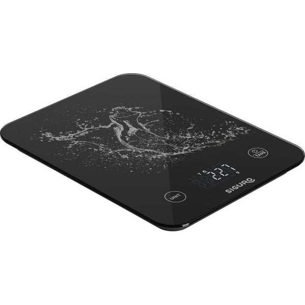 Köksvåg - SIGURO - SC-K420B - Vattentät IP67 - Kapacitet 10 kg - LED pekskärm