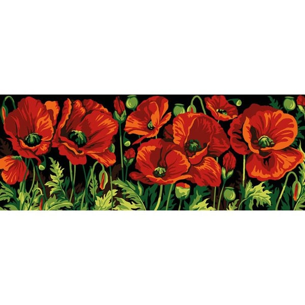 Canevas antikt Klöver 25x60cm