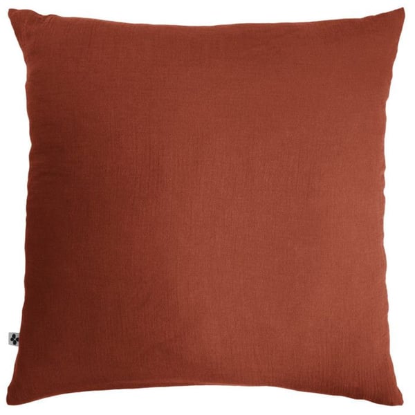 Dekorativt örngott "Gaïa" 80 x 80 cm "Gaze de Coton" Fjärilseffekt - Gaia Terracotta - Örngott 80 x 80 cm