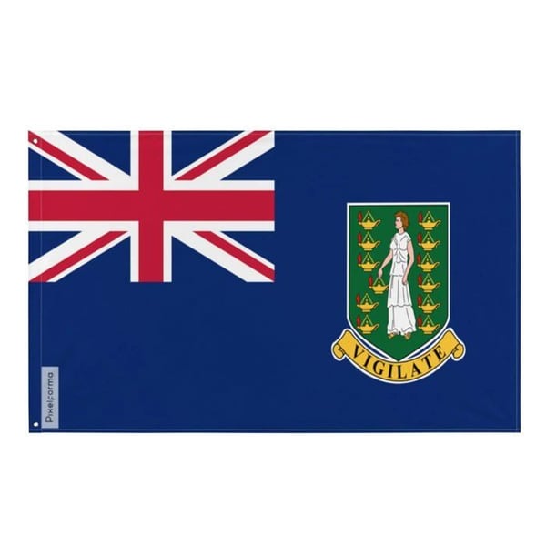 Flagga för Brittiska Jungfruöarna – 128 x 192 cm – Polyester – Metallöglor – Hållbar