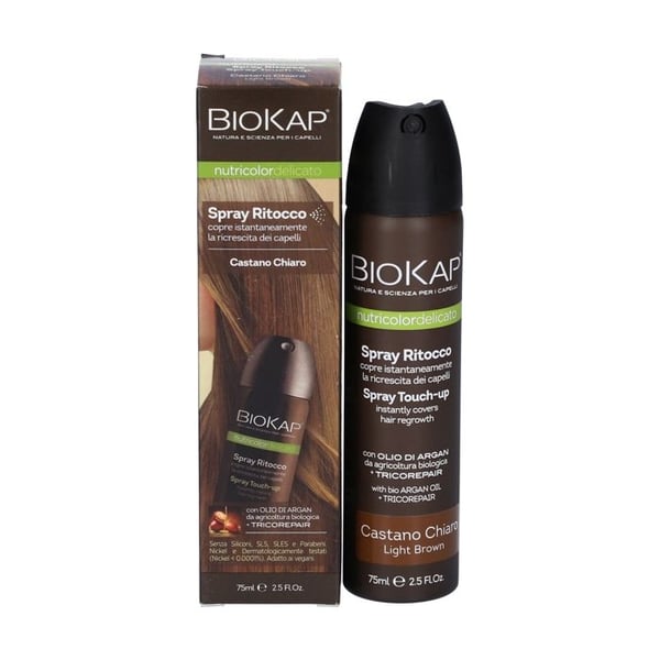 Spray touch-up - BIOKAP - Ljus Kastanj - 75 ml - Färgat hår - Unisex