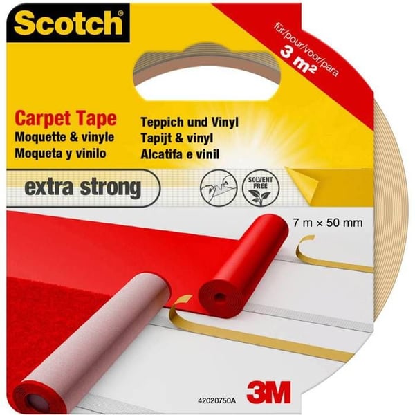 Dubbelhäftande tejp - 3M Scotch - Extra stark - 50 mm x 20 m - 1 rulle
