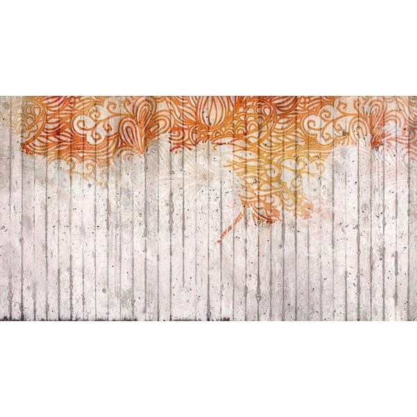 Barocktapet M1-No.60074 digitaltryck orange grå abstrakt