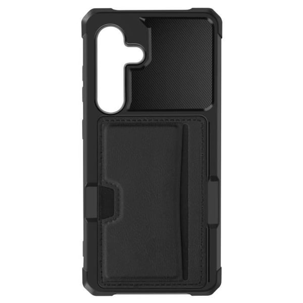 AVIZAR Fodral för Samsung Galaxy S24 Stötsäkert med förstärkta hörn och korthållare svart