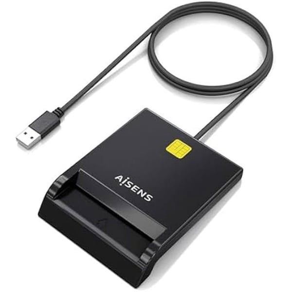 Kortslesare - AISENS - DNIE - Svart - 3 års garanti - USB-gränssnitt