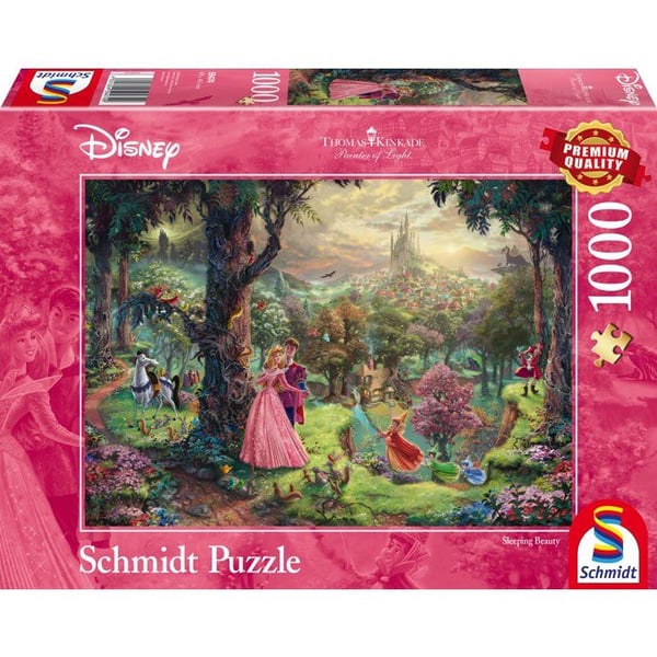 Puslespil 1000 brikker - SCHMIDT SPIELE - Thomas Kinkade Studios - Disney Den sovende skønhed - 1000 brikker