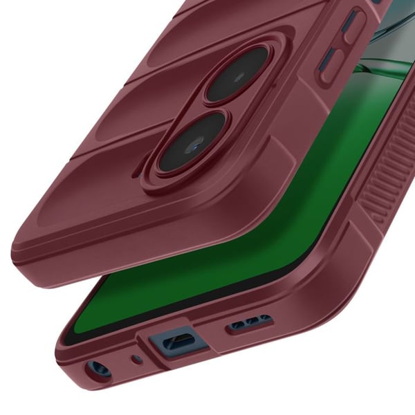 Siliconfodral för Samsung Galaxy A17 Texturerad Reliefdesign Soft-Touch Bordeaux