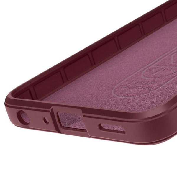 Siliconfodral för Samsung Galaxy A17 Texturerad Reliefdesign Soft-Touch Bordeaux
