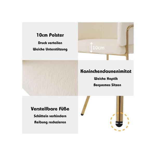 Päiväpeite - MUVOE - 4 kpl - Kaninimitointi - Beige - Metalli