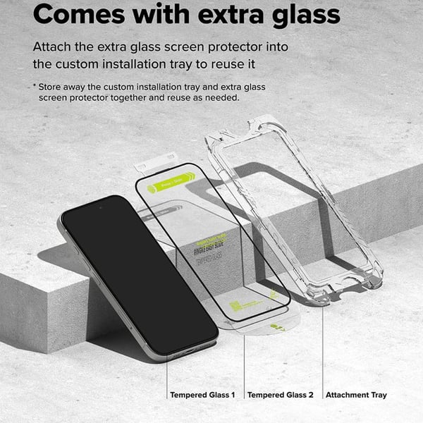 Skyddsskal - RINGKE - Easy Slide - Transparent - Halvstyv - Härdat glas