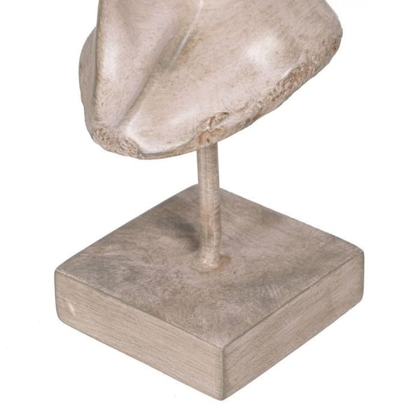 Dekorativ figur - BigBuy Home - Ansikte - Metall - Polyrä foto - Beige