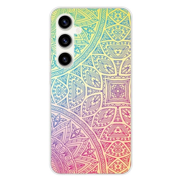Tryckt silikonfodral som är kompatibelt med Samsung Galaxy S23 FE Mandala Pastell