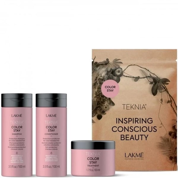 Lakme Teknia Color Stay Travel Pack: Schampo 100 ml, Balsam 100 ml, Treatment 50 ml