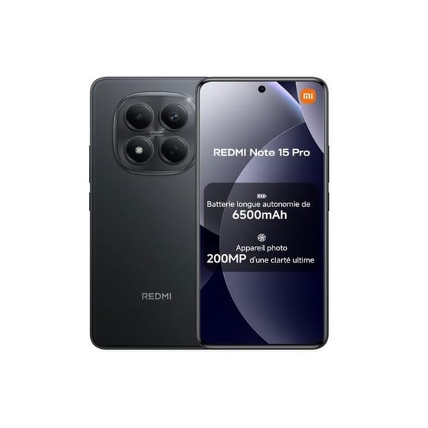REDMI Note 15 Pro 4G Smartphone med 8G RAM 256G ROM Svart - Europeisk version - Laddare ingår ej