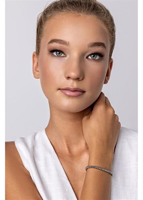 Armband - EMILY WESTWOOD - EWB24009S - Stål - Runda pärlor - Längd 25 cm