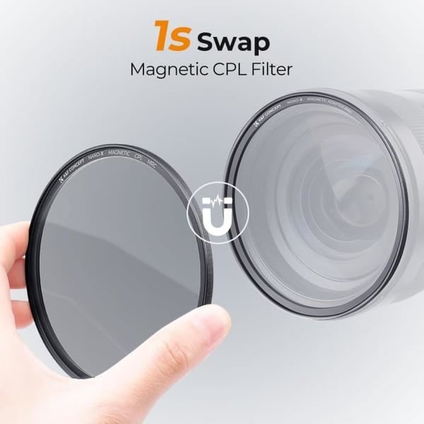 Polarisationsfilter - GENERISK - KF Concept - 77mm - Magnetisk - Hög Kvalitet