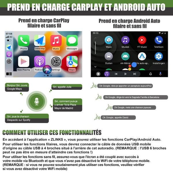 AWESAFE Autoradio Android 13 för Golf 5 6 VW Passat Polo Seat Skoda 1Go+32Go med 7'' Pekskärm Carplay Android Auto GPS
