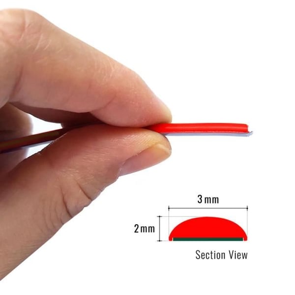 Miniprofillim för bilar, röd, 3 x 3 mt
