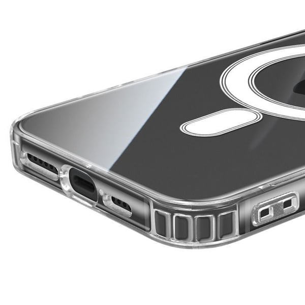 MagSafe-skal - SWISSTEN - iPhone 16 Plus - Transparent - Förstärkt skydd - MagSafe-kompatibilitet