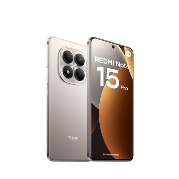 REDMI Note 15 Pro 4G Smartphone med 8+256G ROM Titanium - Europeisk version - Laddare ingår ej - Ny - EM