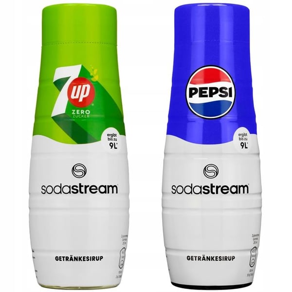 Sirop för sodastream - Sodastream - Pepsi och 7UP Zero - Koncentrat 2x440ml - Upp till 8L dryck