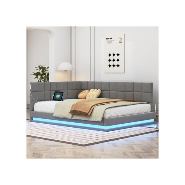 Viihtyisä vuodesohva 140*200 monitoiminen LED-valosangalla, USB-pistokkeella ja linkitetty sänky. Viihtyisä vuodesohva 140*200 monitoiminen LED-valosangalla, USB-pistokkeella ja linkitetty sänky.