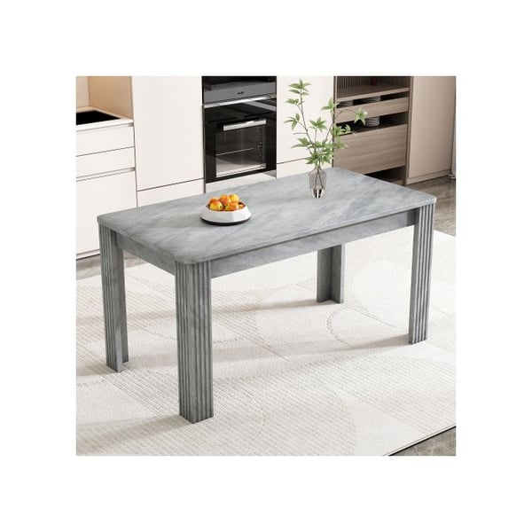 Moderne spisebord, spisebord med fire ben, spisebord i eg, betonlook