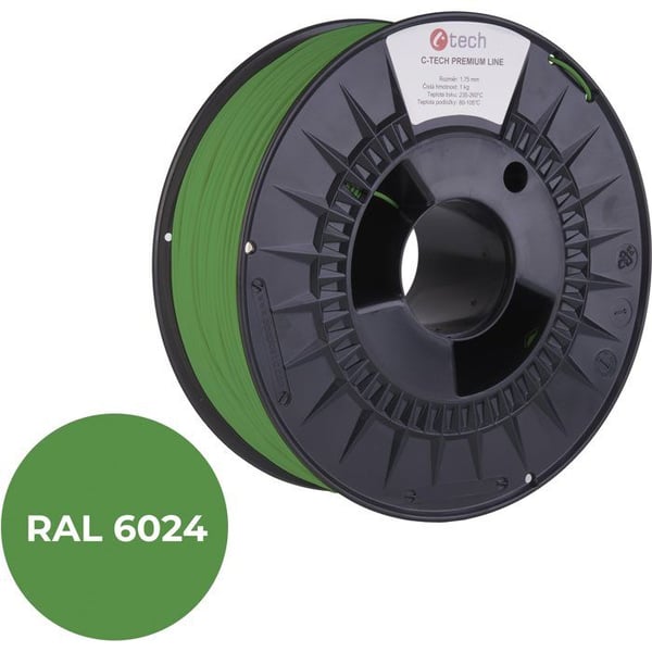 Filament PLA - C-TECH - PREMIUM LINE - Grön RAL6024 - 1,75 mm - 1 kg - FDM