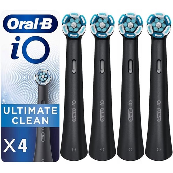 Elborsthuvuden - Oral-B - iO Ultimate Clean - Paket med 4 - Svart - Mjukhet
