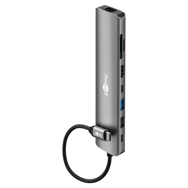 GOOBAY Hub USB typ C 3.2 Gen1 8 i 1 - 2x USB - 2x USB-C - HDMI - RJ45 - SD