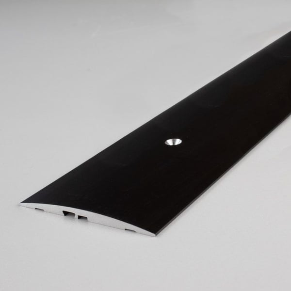 Aluminium anodiserad tröskel L 58 mm H 4 mm För skruv från sidan