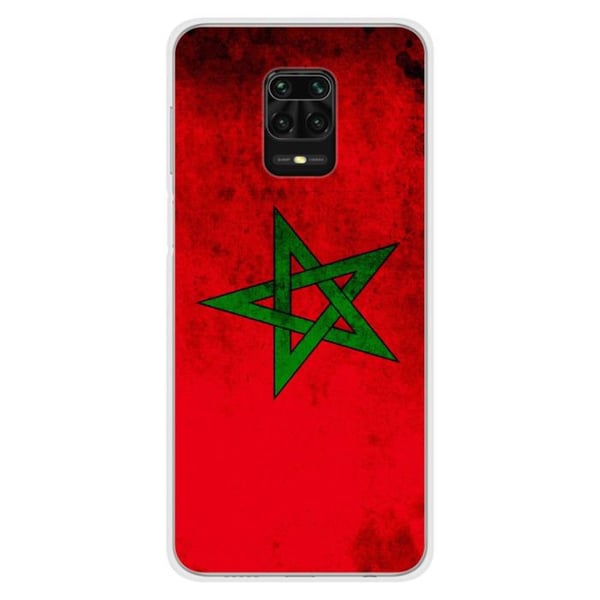 1001Coques - Silikonfodral kompatibelt med Xiaomi Redmi Note 9 Pro - Marockansk flaggmotiv - Originaldesign tryckt i Frankrike