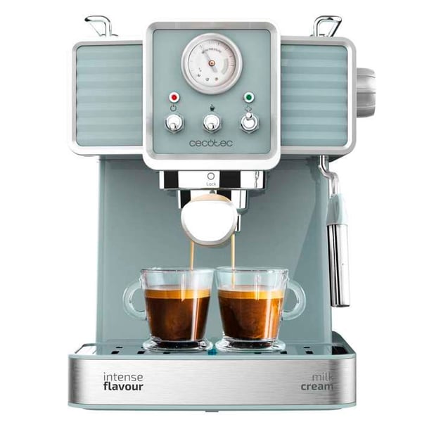 Cecotec Espresso-maskin Power Espresso 20 Barista Pro. 2 termoblock, 20 bar, manometer, automatisk läge för 1 och 2 kaffe(n)