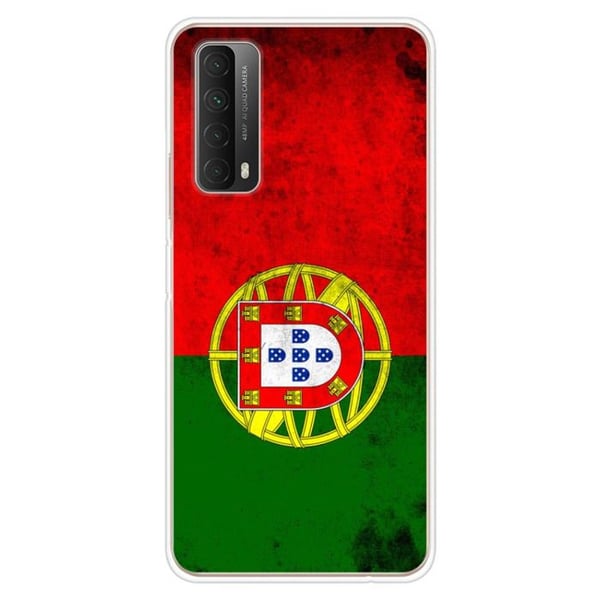 1001Coques - Silikonfodral kompatibelt med Huawei P Smart 2021 - Mönster med Portugals flagga - Originaldesign tryckt i Frankrike