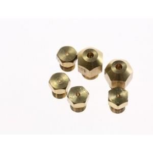 Set med 6 naturgasinjektorer utan nippel för BEKO FI20B(ARISTON) CG41008(BEKO) 39812 9621206 spis