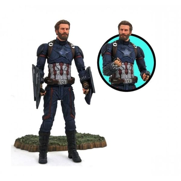 Figur - Diamond Select - Captain America - 18 cm - Avengers Infinity War - Realistiska detaljer
