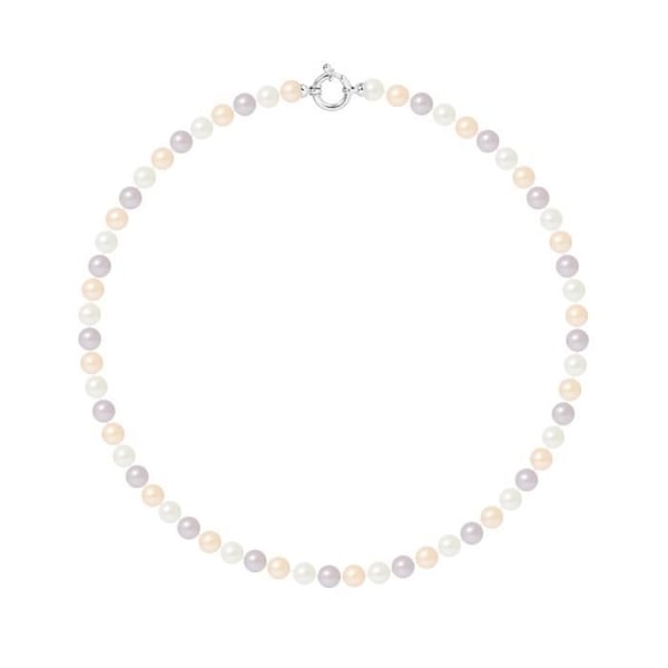 Halsband - PERLINEA - Sötvattenskulturpärla AAA+ - 6-7 mm - Multikolor - Silver 925