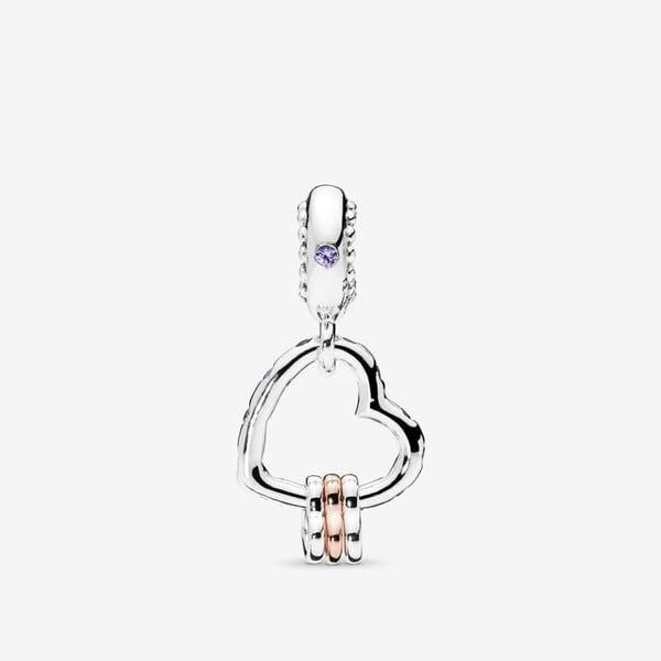 Pendentif Kvinde - PANDORA - 787247NLCMX - Hjerte - Sølv - Krystal